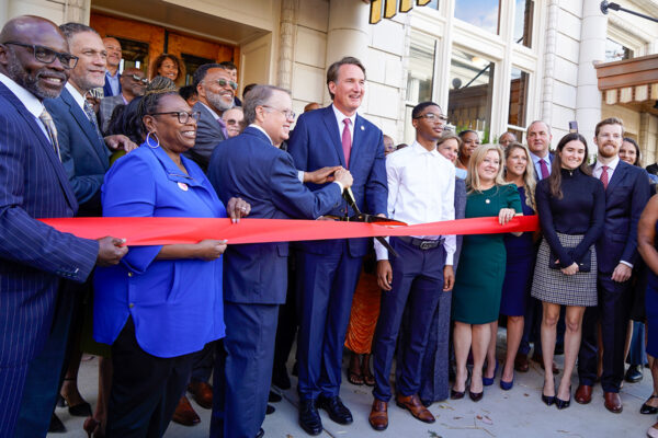 ribbon cutting ceremony with Governor Glenn Youngkin