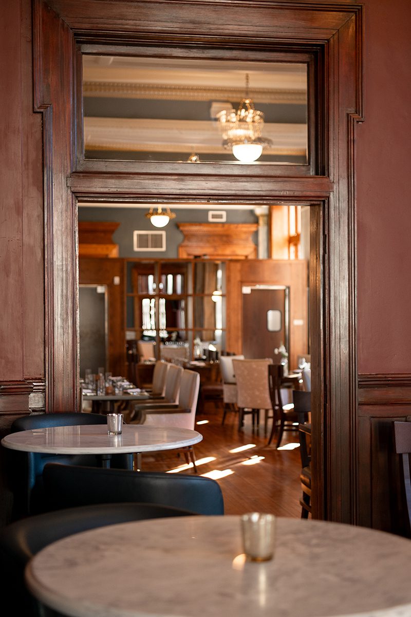 bar looking into Shirley's dining room